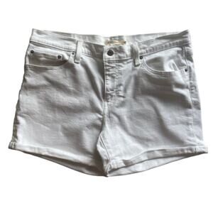 Levi's White Denim Mid Length Jean Shorts - Size 34
